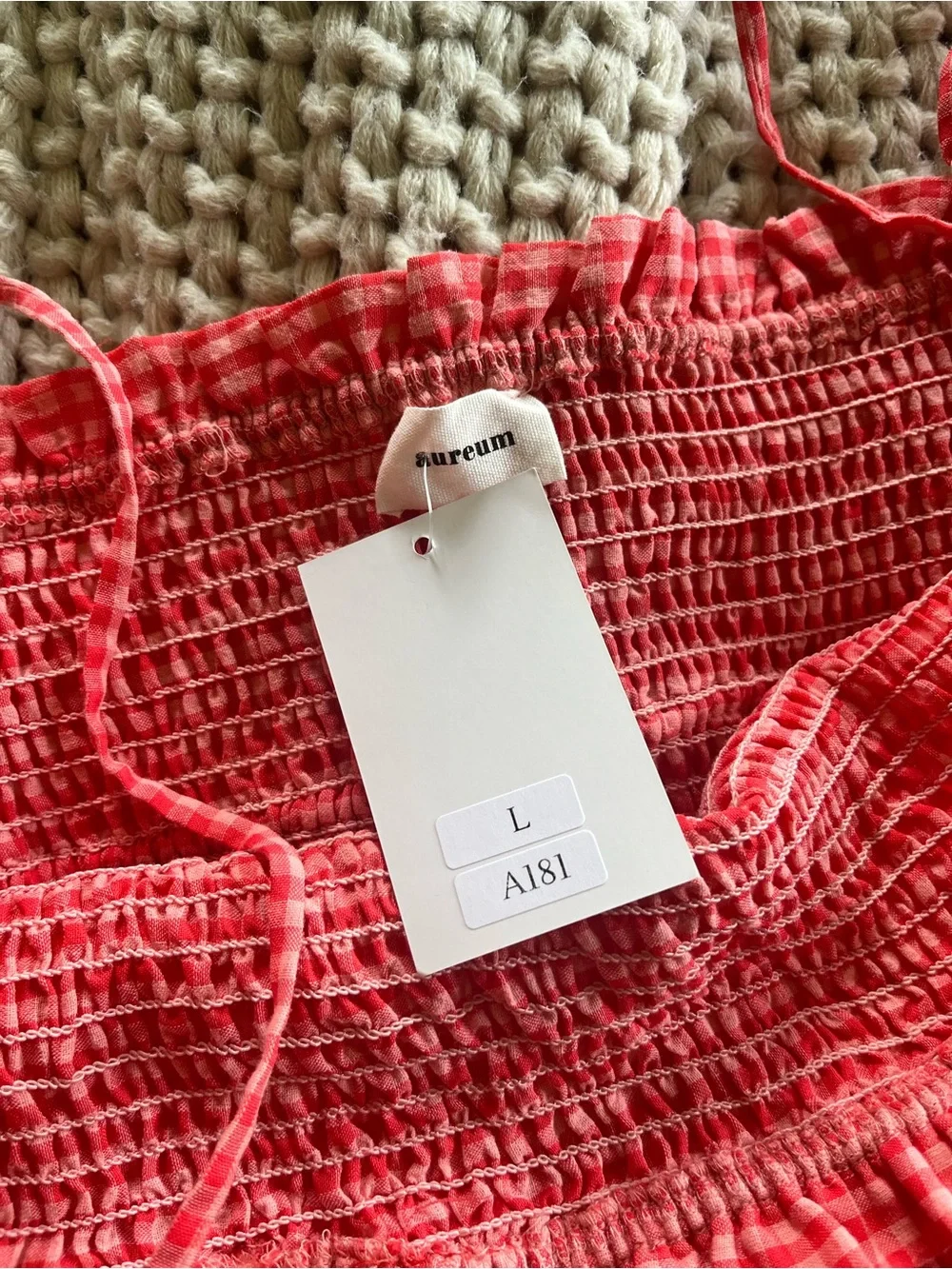 NWT Henly Hot Pink Gingham Midi Dress - Picture 5 of 8